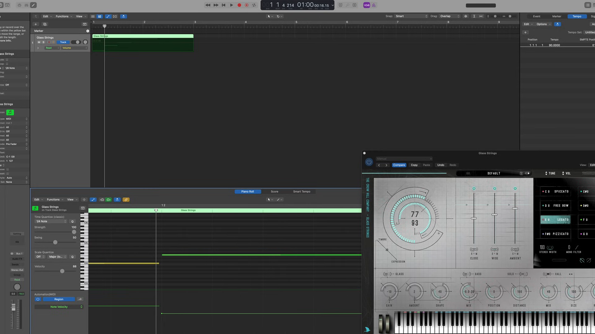 Damit ein Sampler etwas verbindendes Gewebe zwischen Ihre Noten legt, müssen Sie sie zusammenbinden.