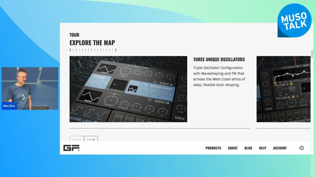 drei Oszillatoren, die so in diesem West Coast Style auch funktionieren