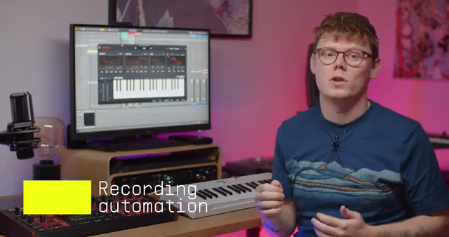 This will record the automation of whatever parameter you're controlling inside of your instrument.