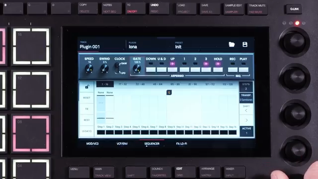 The step sequencer is very straightforward in design.