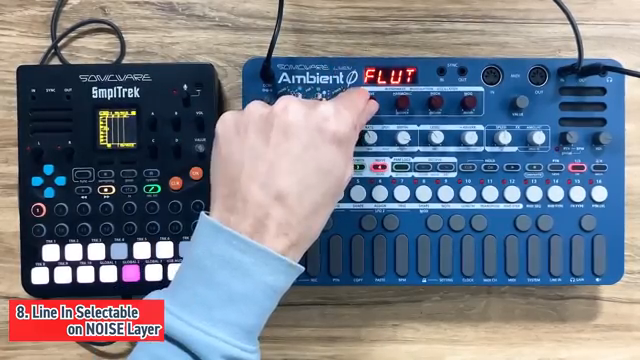 And now, the noise layer is set up to do live processing of the audio that you're sending in through the line in of the Ambient Zero.