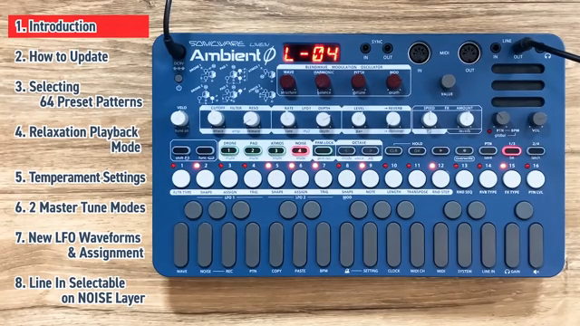 This one brings some brand new and exciting features, including the ability to set the temperament of the Ambient Zero on a per pattern…