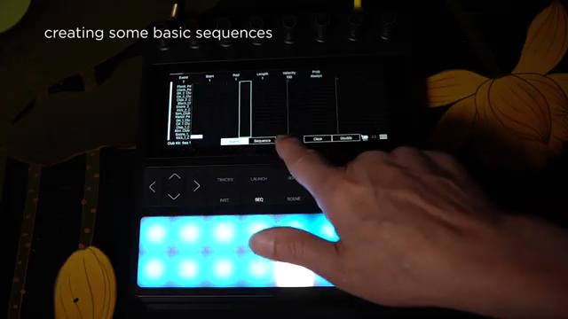 I can do that by adding notes graphically, or by playing them in if I first hit the record button.