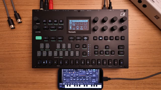 Jetzt kann ich diesen Sound als polyphones Instrument auf dem Tonverk spielen, Effekte hinzufügen und so weiter.