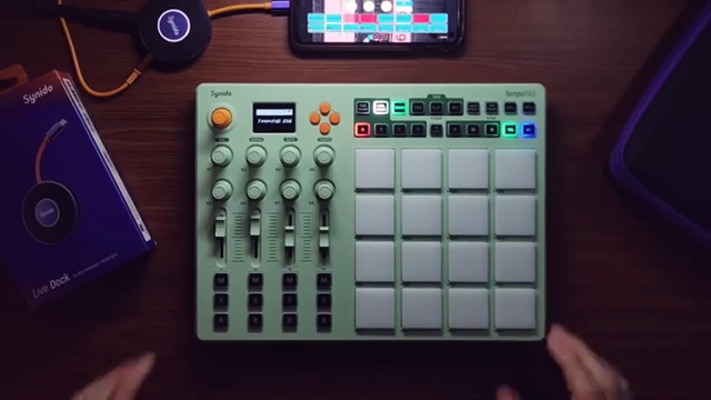 Das ist ein kabelloser Bluetooth-MIDI-Pad-Controller mit vielen verschiedenen Features, wie man sieht, viele verschiedene programmierbare…