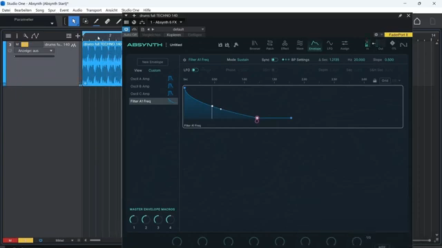 Denn diese Hüllkurve braucht eigentlich einen Trigger, also ein Signal, was das Starten der Hüllkurve erstmal auslöst und das fehlt…