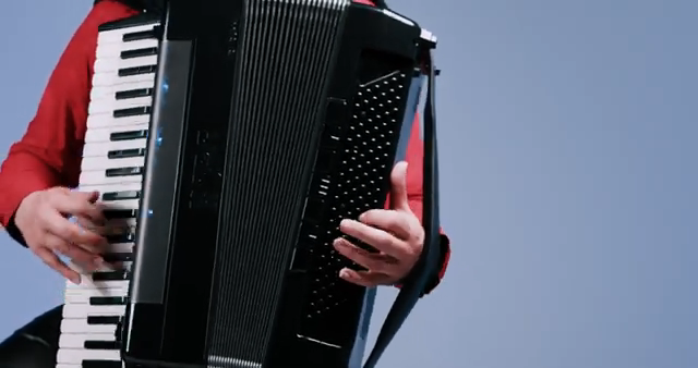 the Fisa Suprema is the lightest full-size electronic accordion on the market, and its battery will last up to nine hours.