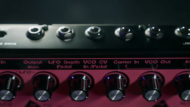 You can plug in an expression pedal or CV to control LFO depth and change the VCO frequency.