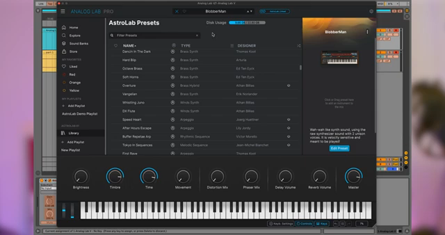 Wenn verlinkt, können auf AnalogLab geladene AstroLab-Presets bearbeitet werden.