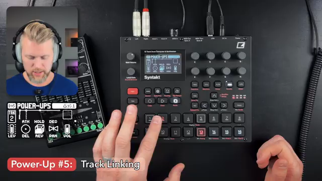 Power Up 5 ist Track Linking. Hier habe ich ein Sample. Es ist eine Art Snare. Eigentlich sind es zwei Sounds. Es ist ein Clap und eine…