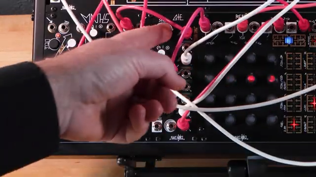 Channel 1 is patched to the trig input on this maths channel, and its function is opening up the QPOS filter.