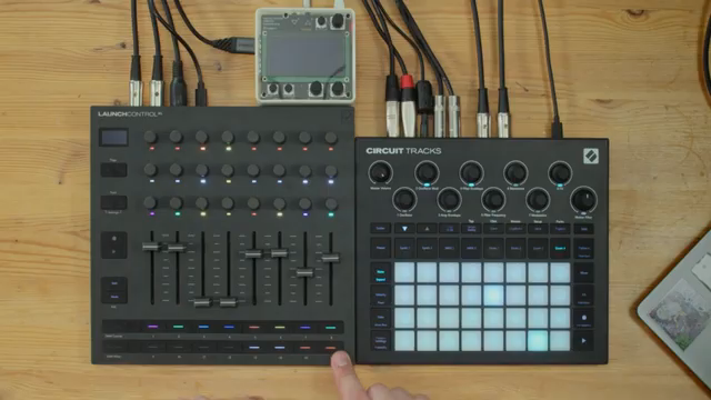 I was punching in delay and reverb very quickly across all four drum tracks and not having to worry that when I let go, it would go back to…