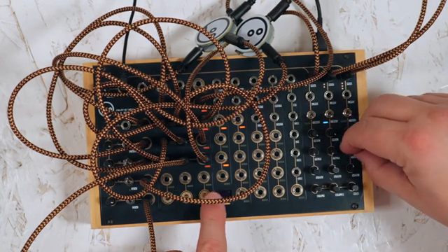 With the five pulse oscillators here and the logic section, you can create a really wide range of metallic synthesis sounds.