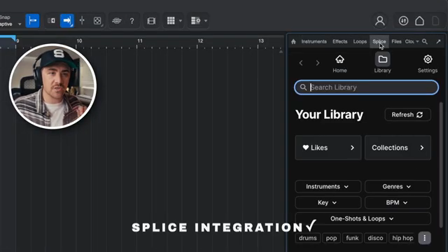 du kannst wie gewohnt in Splice suchen, dann ziehst du einfach alles, was du nutzen willst, rüber und es wird automatisch quantisiert.