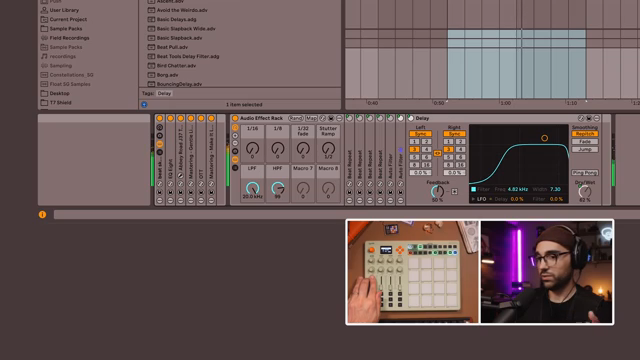 Wir bekommen diesen Delay-Sound, und während wir schon dabei sind, drehen wir das Delay noch ein bisschen.
