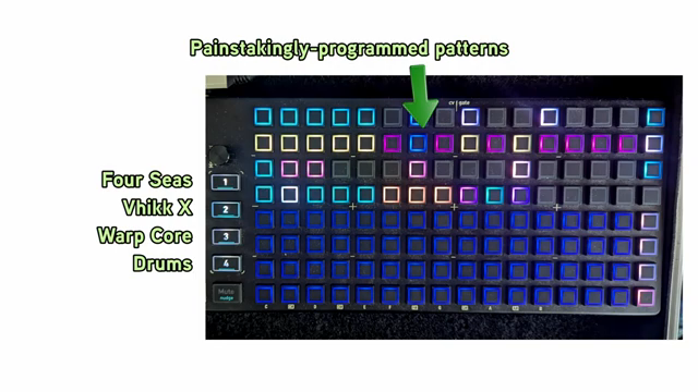Ich habe Bass- und Lead-Patterns programmiert, die zusammenpassen, und musste dann nur noch die Reihe triggern und wusste, dass sie…