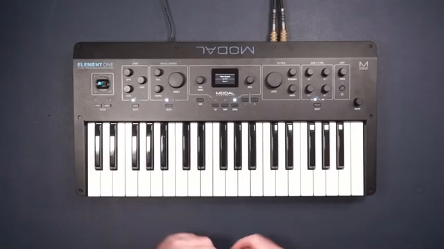 Wir haben 37 Tasten in voller Größe, die Aftertouch bieten, der auf verschiedene Ziele im Synthesizer geroutet werden kann.