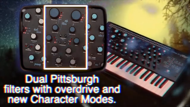 Der Filter im SV-2 schichtet Overdrive und harmonische Degeneration, um sowohl klassische als auch moderne Sounds mühelos zu liefern.