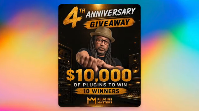 Plugins Masters feiert sein viertes Jubiläum und verschenkt professionelle Audio-Software im Wert von 10.000 Dollar an 10 Gewinner.