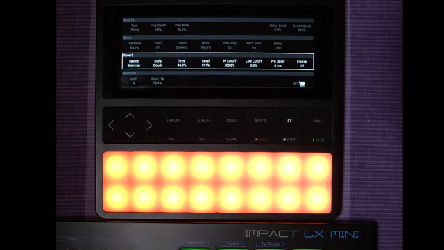 It adds pitch shifting and feedback to the reverb decay.